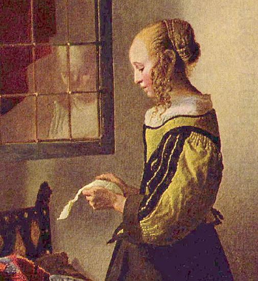Brieflesendes Madchen am offenen Fenster, Johannes Vermeer